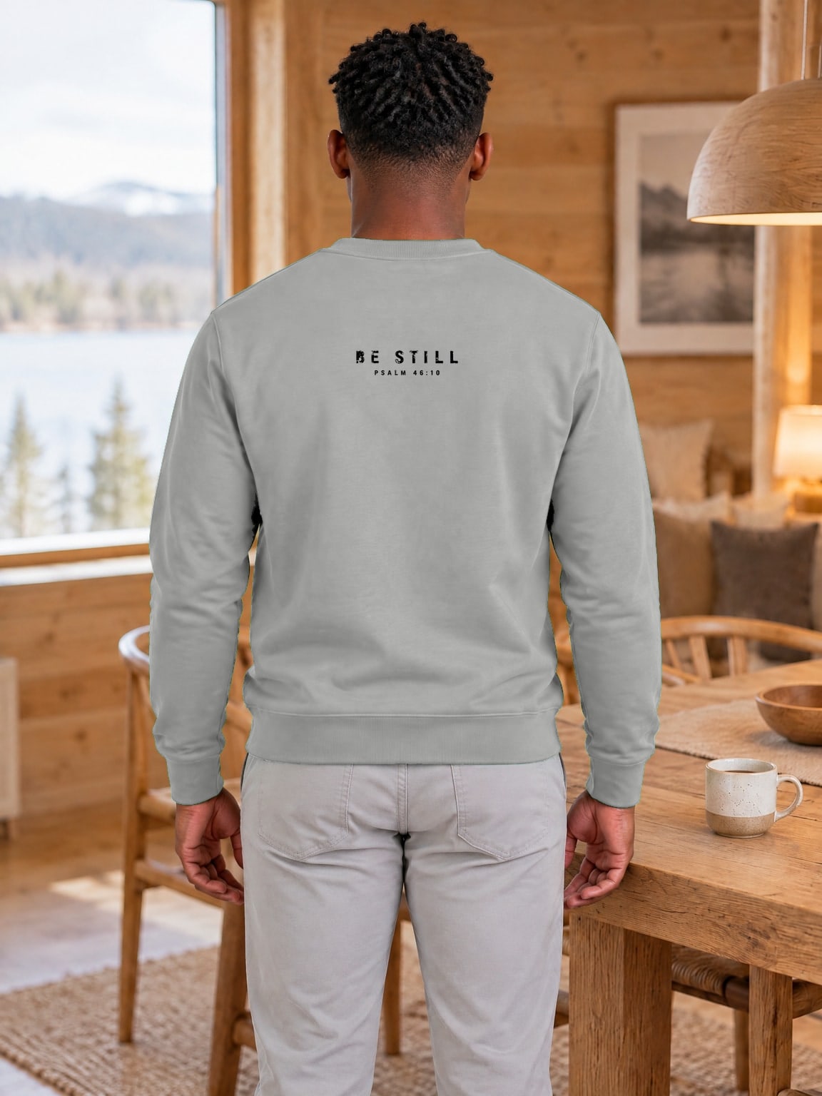 Wees stil in Heather Grey, mood