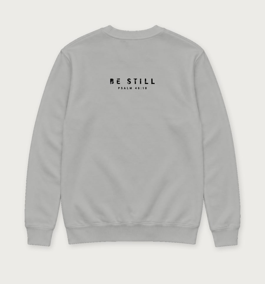 Wees stil in Heather Grey, back
