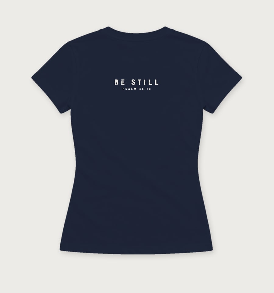Wees stil in Navy, achterkant