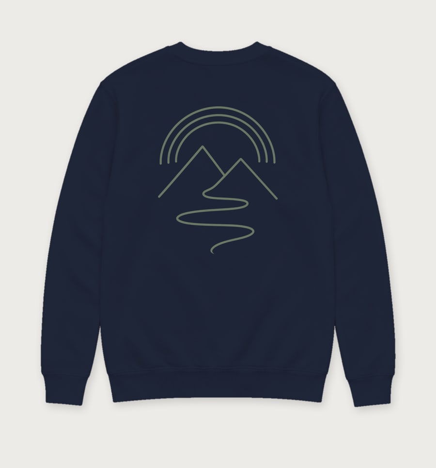Weg omhoog in Navy, achterkant