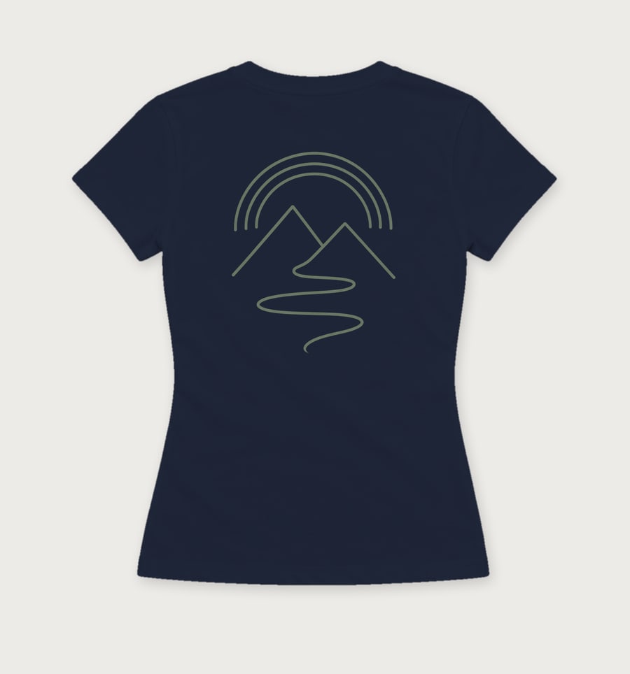 Weg omhoog in Navy, achterkant